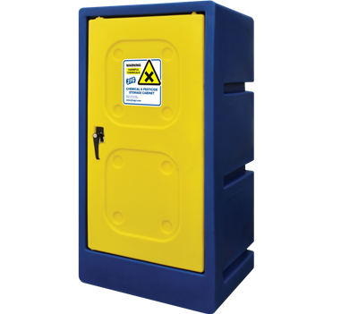 Medium Chemical Storage Cabinet (Navy & Yellow)