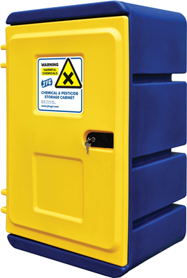 Small Chemical Storage Cabinet (Navy & Yellow)