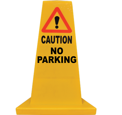 Yellow Hazard Cone (No Parking)