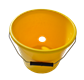 Durable 1.25 Gal Bucket Yellow Bored